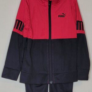 Puma Boys' Zip-Up Tracksuit – Red and Black – 24Mos – Sporty & Stylish Active